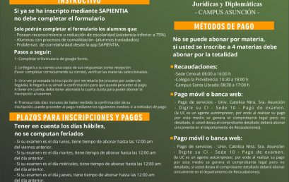 Inscripciones a exámenes 1er Semestre 2021