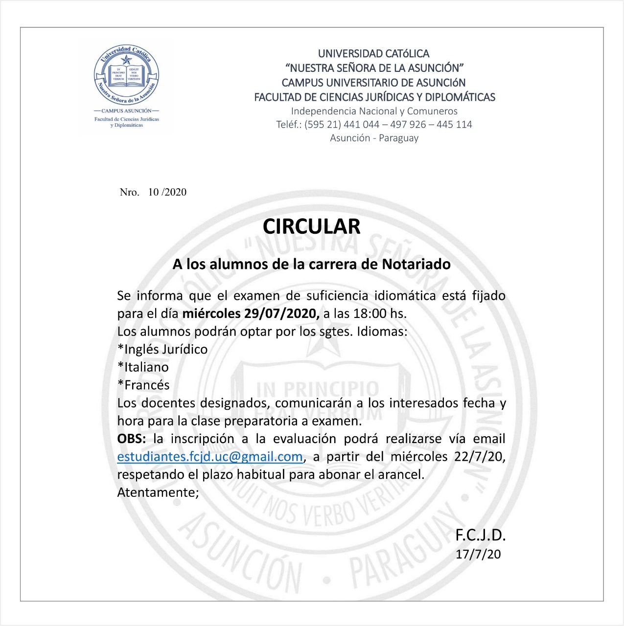 Circular 10/2020