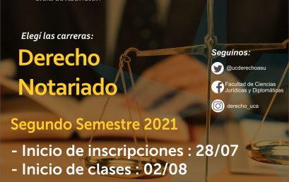 Inscripciones Segundo Semestre 2021