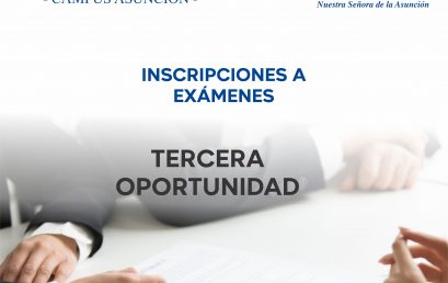 INSCRIPCIÓN A EXÁMENES TERCERA OPORTUNIDAD