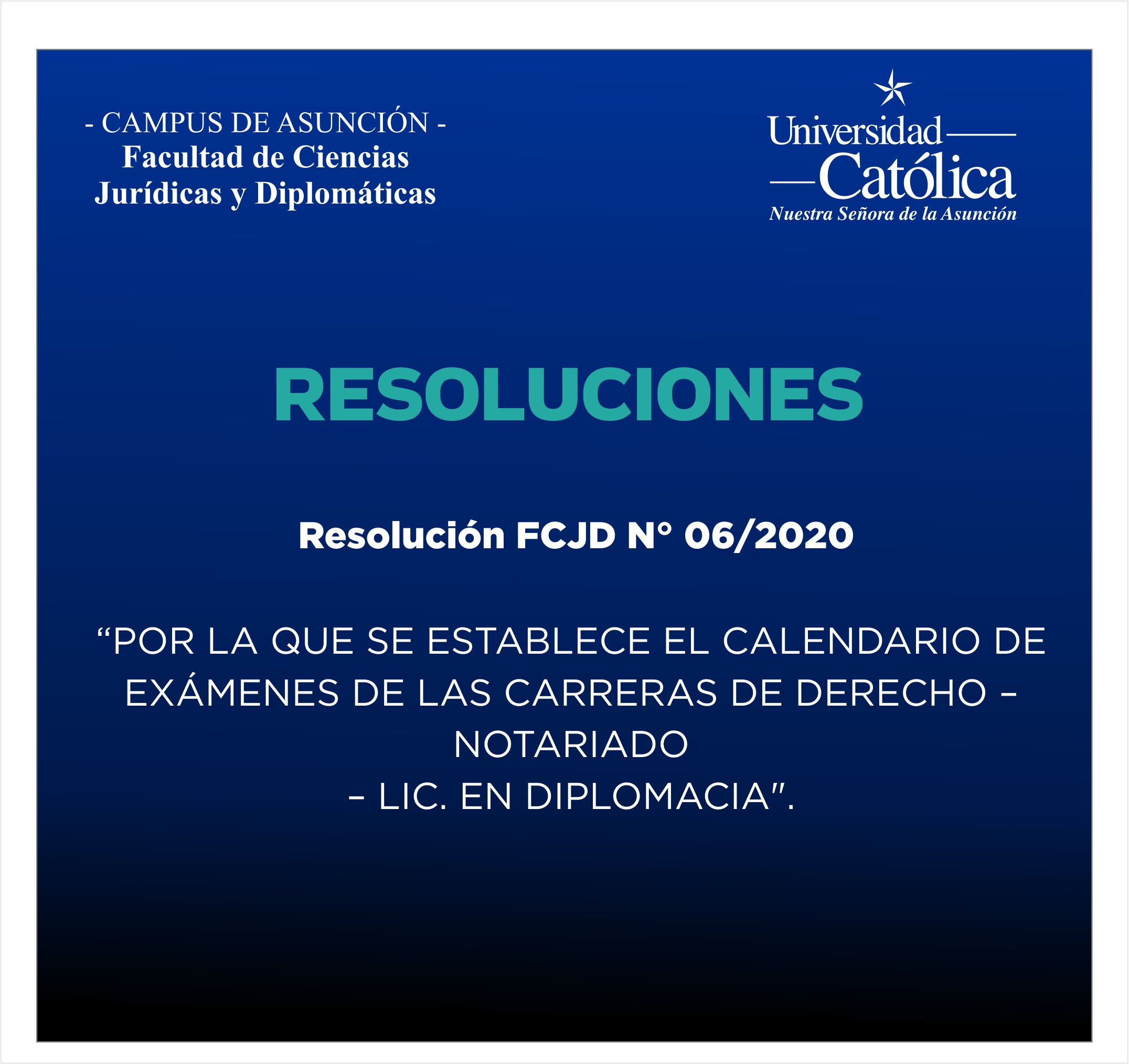 Resolución Nº 06