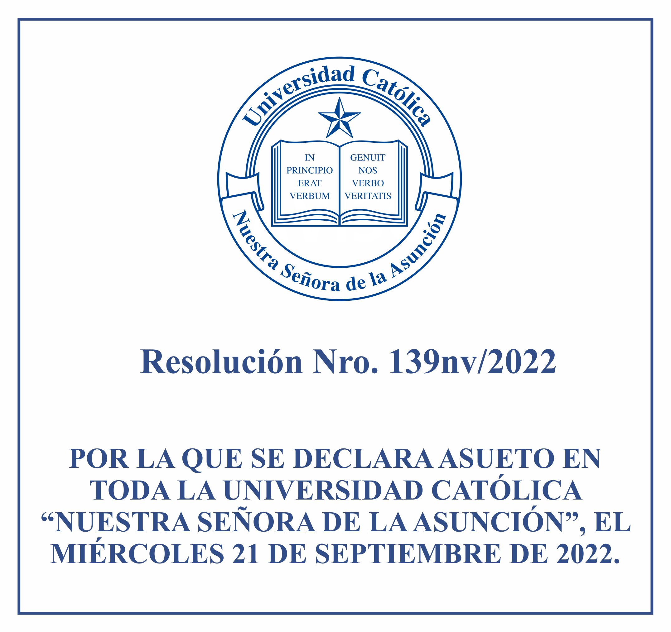 Resolución No. 139nv/2022