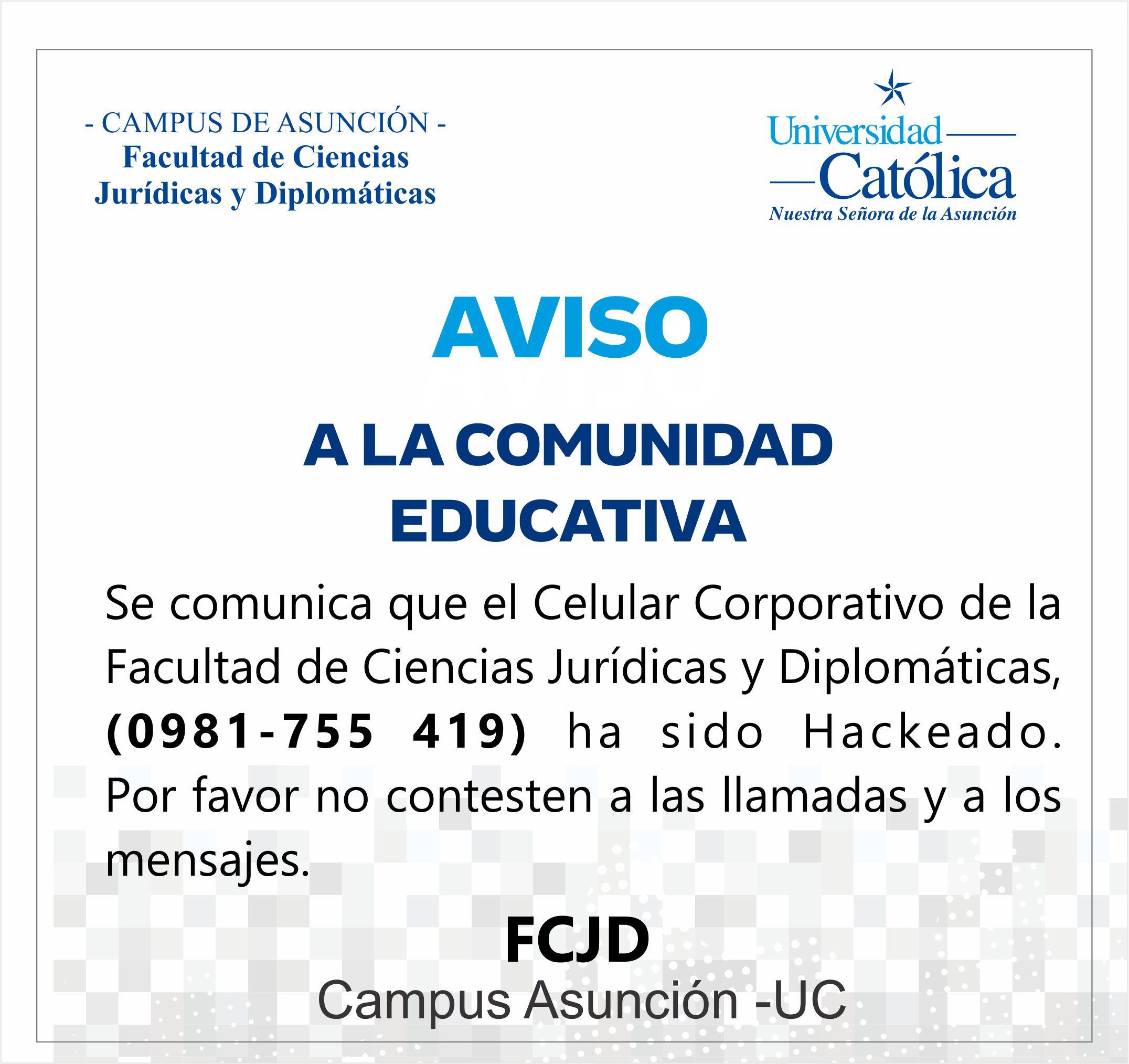 AVISO IMPORTANTE!