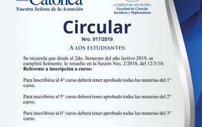 Circular 017 – Referente a inscripción a curso