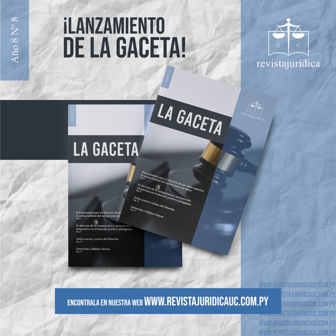 ¡Ya se encuentra disponible la versión digital de La Gaceta Nro. 8! ¡Ya se encuentra disponible la versión digital de La Gaceta Nro. 8!