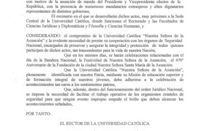 MEMORANDUM – REACREDITACION DERECHO 2018