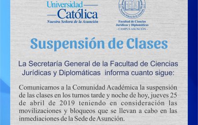 Suspensión de Clases